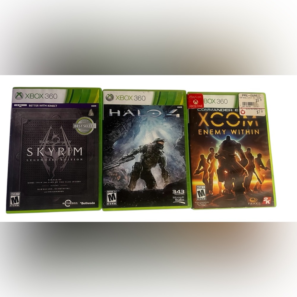 Green Xbox 360 Video Games Collection Bundle of 3